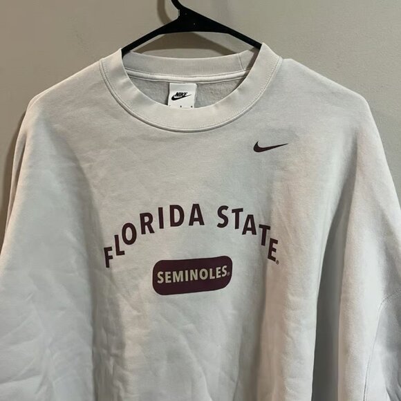 Women's Cropped Nike Flordia State University Crewneck Sweatshirt Size Large - Picture 4 of 5